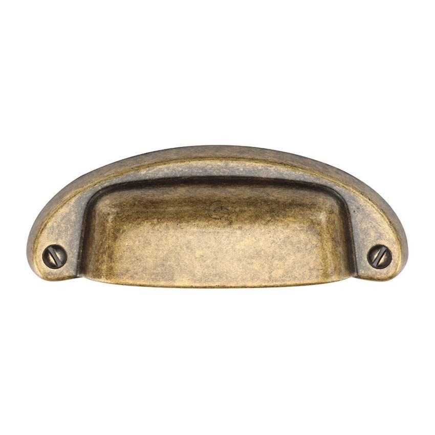 Distressed Brass Classic Drawer Cup Pull - TK5332-032-DBS