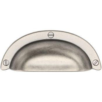 Distressed Pewter Drawer Cup Pull - TK5120-064-DPW  Distressed Pewter Drawer Cup Pull - TK5120-064-DPW