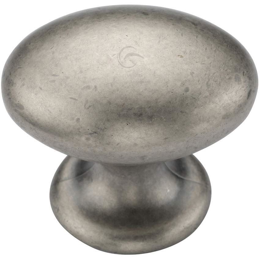 Classic Oval Knob in Distressed Pewter - TK4462-040-DPW 