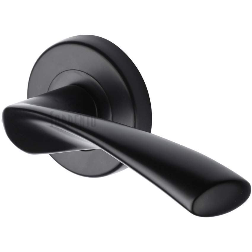 Sorrento Treviso Door Handles in Matt Black - SC-2042-BLK