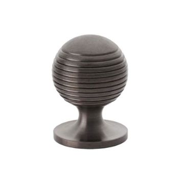 Alexander and Wilks Caesar Cupboard Knob on Round Rose - AW832-BLPVD 