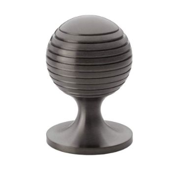 Alexander and Wilks Caesar Cupboard Knob on Round Rose - AW832-BLPVD 