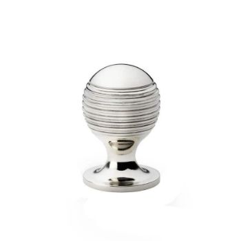 Alexander and Wilks Caesar Cupboard Knob on Round Rose - AW832-PN 