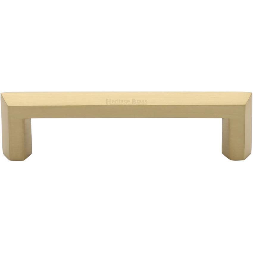 Hex Profile Cabinet Pull Handle in Satin Brass - C4473-SB 