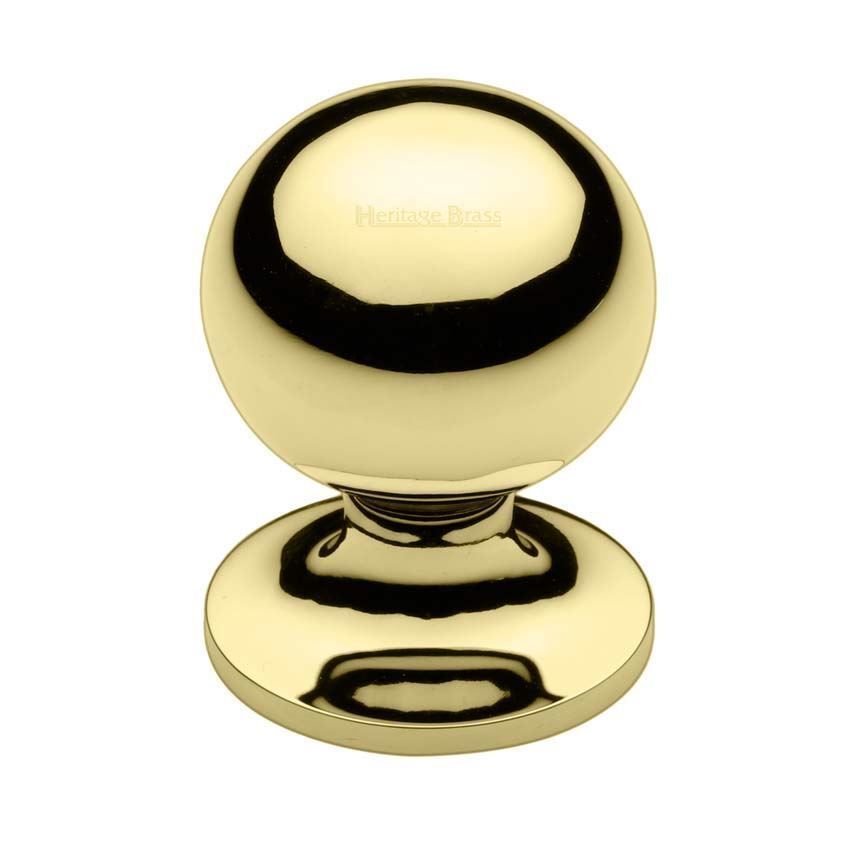 Ball Cabinet Knob in Polished Brass - C8321-PB
