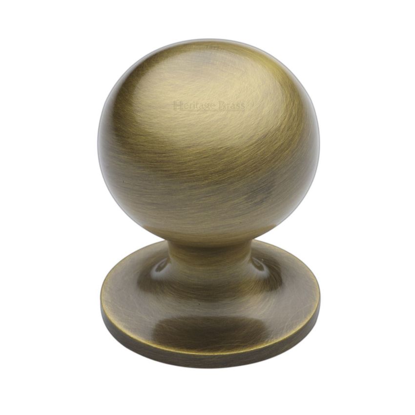 Ball Cabinet Knob in Antique Brass - C8321-AT 