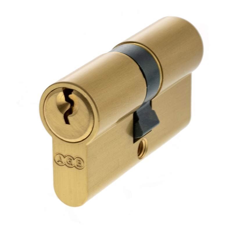 AGB Euro Profile 5 Pin Double KTD Cylinder - Satin Brass