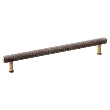 Alexander and Wilks Crispin Knurled T-bar Cupboard Pull Handle - Antique Brass Finish - AW809-AB