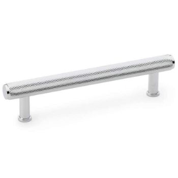 Alexander and Wilks Crispin Knurled T-bar Cupboard Pull Handle - Polished Chrome Finish - AW809-PC