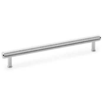 Alexander and Wilks Crispin Knurled T-bar Cupboard Pull Handle - Polished Chrome Finish - AW809-PC