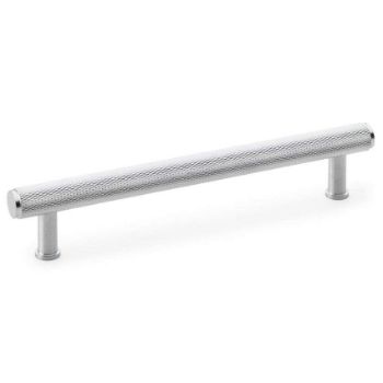 Alexander and Wilks Crispin Knurled T-bar Cupboard Pull Handle - Satin Chrome Finish - AW809-SC
