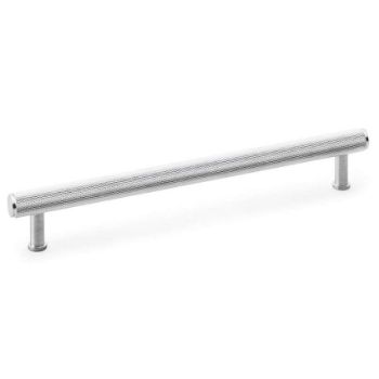 Alexander and Wilks Crispin Knurled T-bar Cupboard Pull Handle - Satin Chrome Finish - AW809-SC