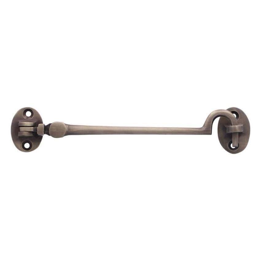 Silent Pattern Cabin Hook in Antique Brass - F776-AB 