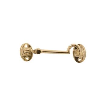 Silent Pattern Cabin Hook in Polished Brass - F776-PBU