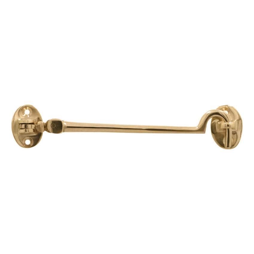 Silent Pattern Cabin Hook in Polished Brass - F776-PBU 