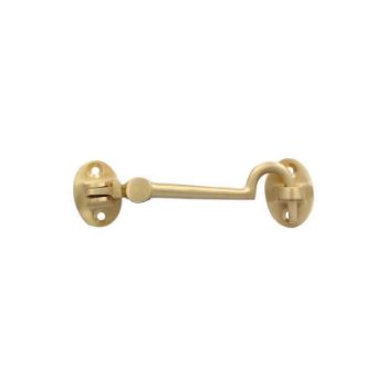 Silent Pattern Cabin Hook in Satin Brass - F776-SB