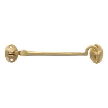 Silent Pattern Cabin Hook in Satin Brass - F776-SB