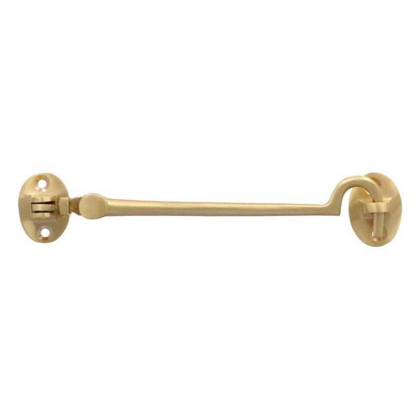 Silent Pattern Cabin Hook in Satin Brass - F776-SB