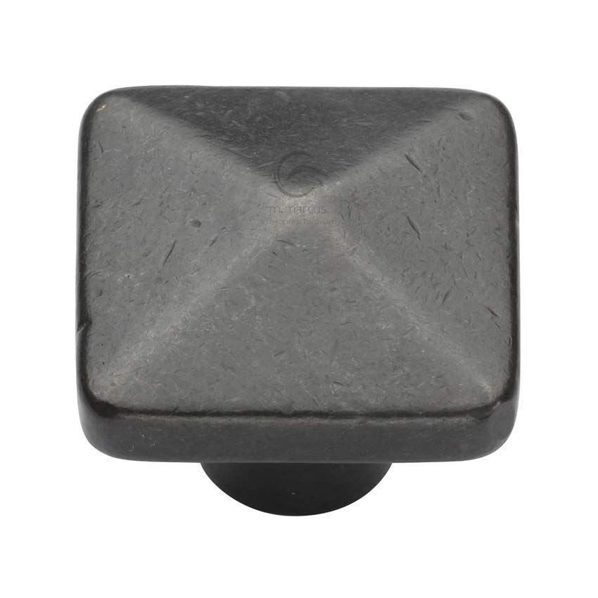 Rustic Bronze Square Pyramid Cabinet Knob - RDB390