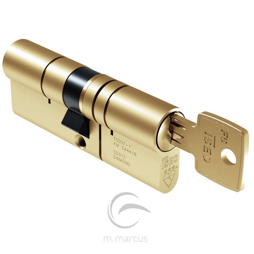 3 Star High Security Cylinder Key-Key in Polished Brass - IS82F60-7 