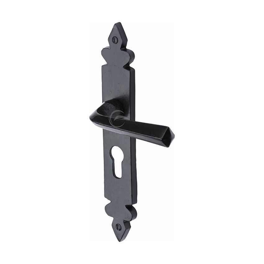Smooth Black Ironbridge Euro Lock Handle - FB3648
