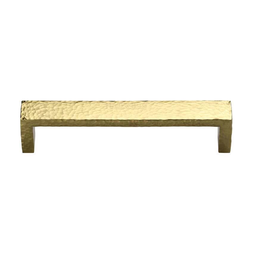 Hammered Wide Metro Cabinet Pull Handle in Polished Brass - C4525-PB