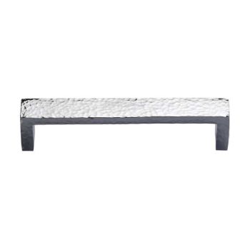 Hammered Wide Metro Cabinet Pull Handle in Polished Chrome - C4525-PC  Hammered Wide Metro Cabinet Pull Handle in Polished Chrome - C4525-PC