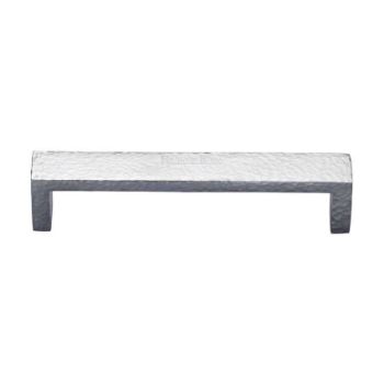 Hammered Wide Metro Cabinet Pull Handle in Satin Chrome - C4525-SC  Hammered Wide Metro Cabinet Pull Handle in Satin Chrome - C4525-SC