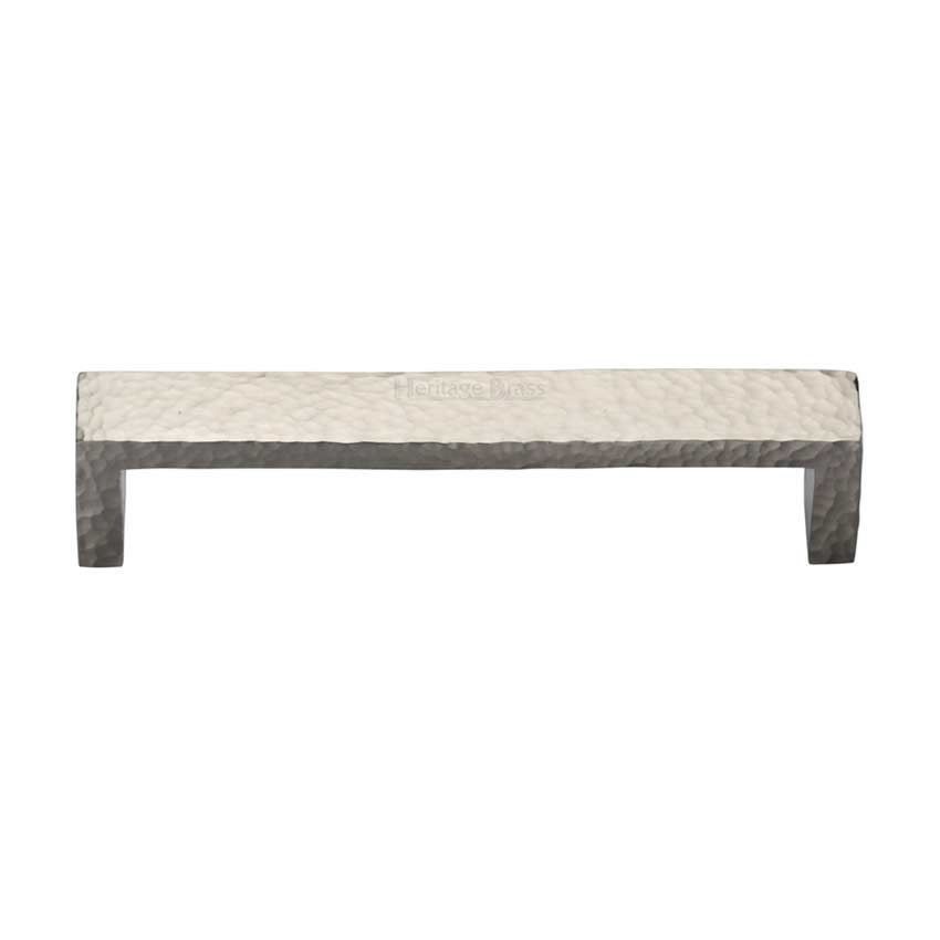 Hammered Wide Metro Cabinet Pull Handle in Satin Nickel - C4525-SN