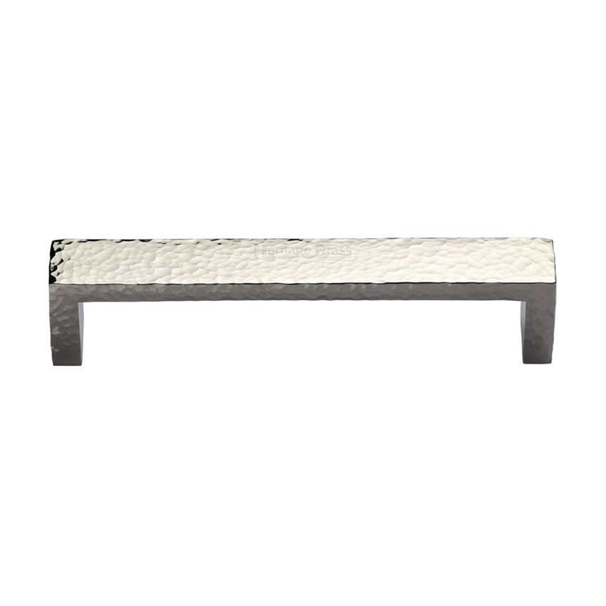 Hammered Wide Metro Cabinet Pull Handle in Polished Nickel - C4525-PNF