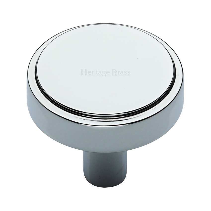 Stepped Disc Cabinet Knob in Polished Chrome - C3952-PC 