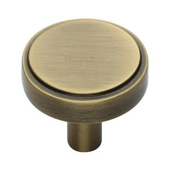 Stepped Disc Cabinet Knob in Antique Brass - C3952-AT Stepped Disc Cabinet Knob in Antique Brass - C3952-AT
