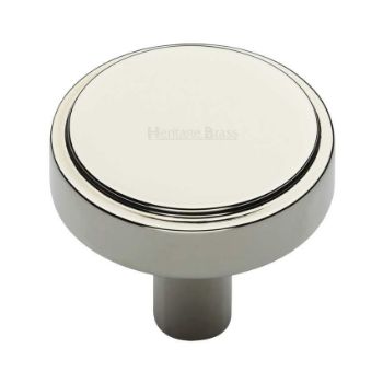 Stepped Disc Cabinet Knob in Polished Nickel - C3952-PNF Stepped Disc Cabinet Knob in Polished Nickel - C3952-PNF