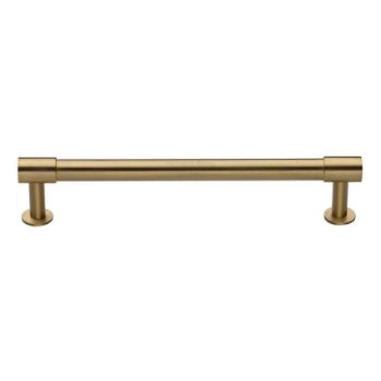 Phoenix Cabinet Pull Handle on a Rose in Satin Brass - V4435-SB Phoenix Cabinet Pull Handle on a Rose in Satin Brass - V4435-SB