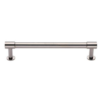 Phoenix Cabinet Pull Handle on a Rose in Polished Nickel - V4435-PNF  Phoenix Cabinet Pull Handle on a Rose in Polished Nickel - V4435-PNF