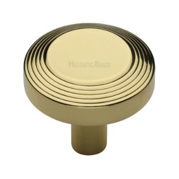 Ridge Cabinet Knob in Polished Brass - C3956-PB  Ridge Cabinet Knob in Polished Brass - C3956-PB