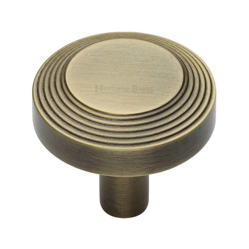 Ridge Cabinet Knob in Antique Brass - C3956-AT