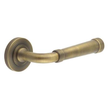 Highgate Lever on a Rose - Antique Brass - BUR35AB	