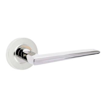 Mayfair Lever on a Rose - Polished Nickel - BUR10PN