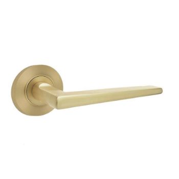 Mayfair Lever on a Rose - Satin Brass - BUR10SB 