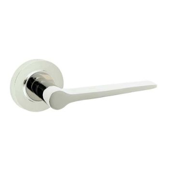 Knightsbridge Lever on a Rose - Polished Nickel - BUR20PN