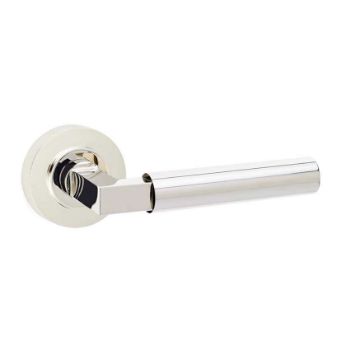 Westminster Lever on a Rose - Polished Nickel - BUR30PN