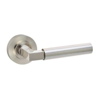 Westminster Lever on a Rose - Satin Nickel - BUR30SN 