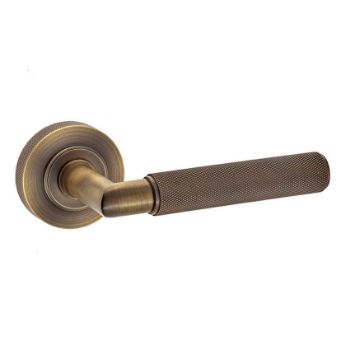 Piccadilly Lever on a Rose - Antique Brass - BUR40AB