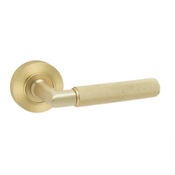 Piccadilly Lever on a Rose - Satin Brass - BUR40SB