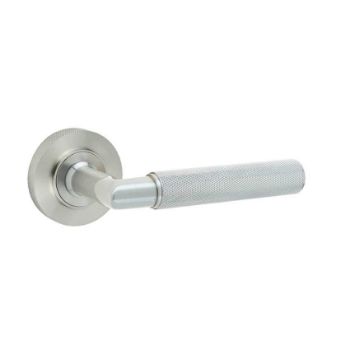Piccadilly Lever on a Rose - Satin Nickel - BUR40SN