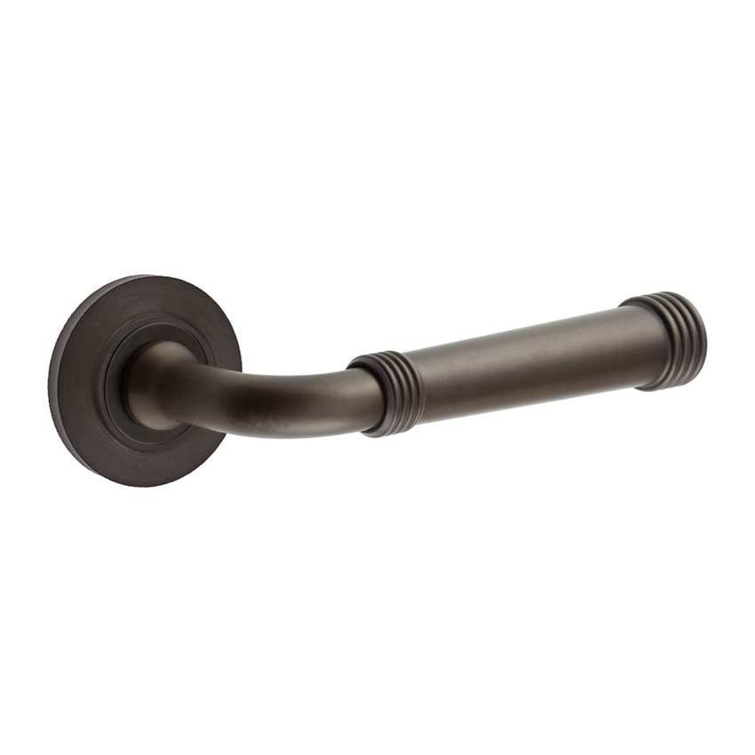 Highgate Lever on a Rose - Dark Bronze - BUR35DB