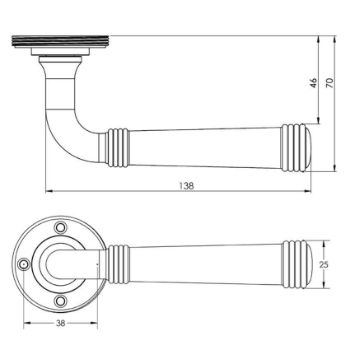 Highgate Lever on a Rose - Dark Bronze - BUR35DB