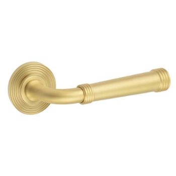 Highgate Lever on a Rose - Satin Brass - BUR35SB 