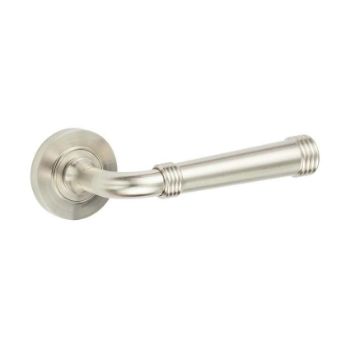 Highgate Lever on a Rose - Satin Nickel - BUR35SN 